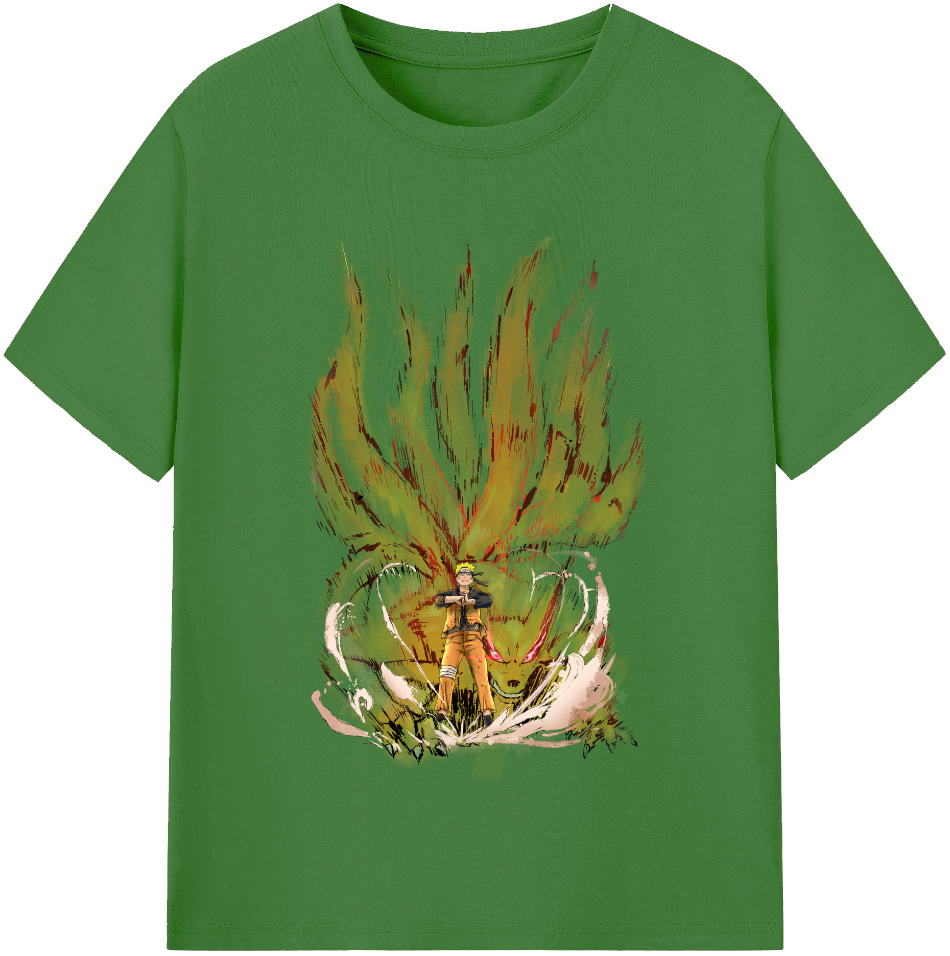（画像用） NARUTO -ナルト- うずまき ナルト Uzumaki Naruto レディースカジュアルプリントTシャツ（綿100％）